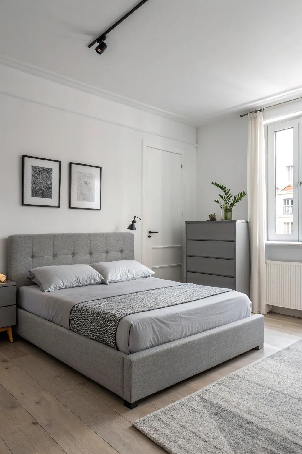 Experience simplicity at its finest with minimalist grey furniture.