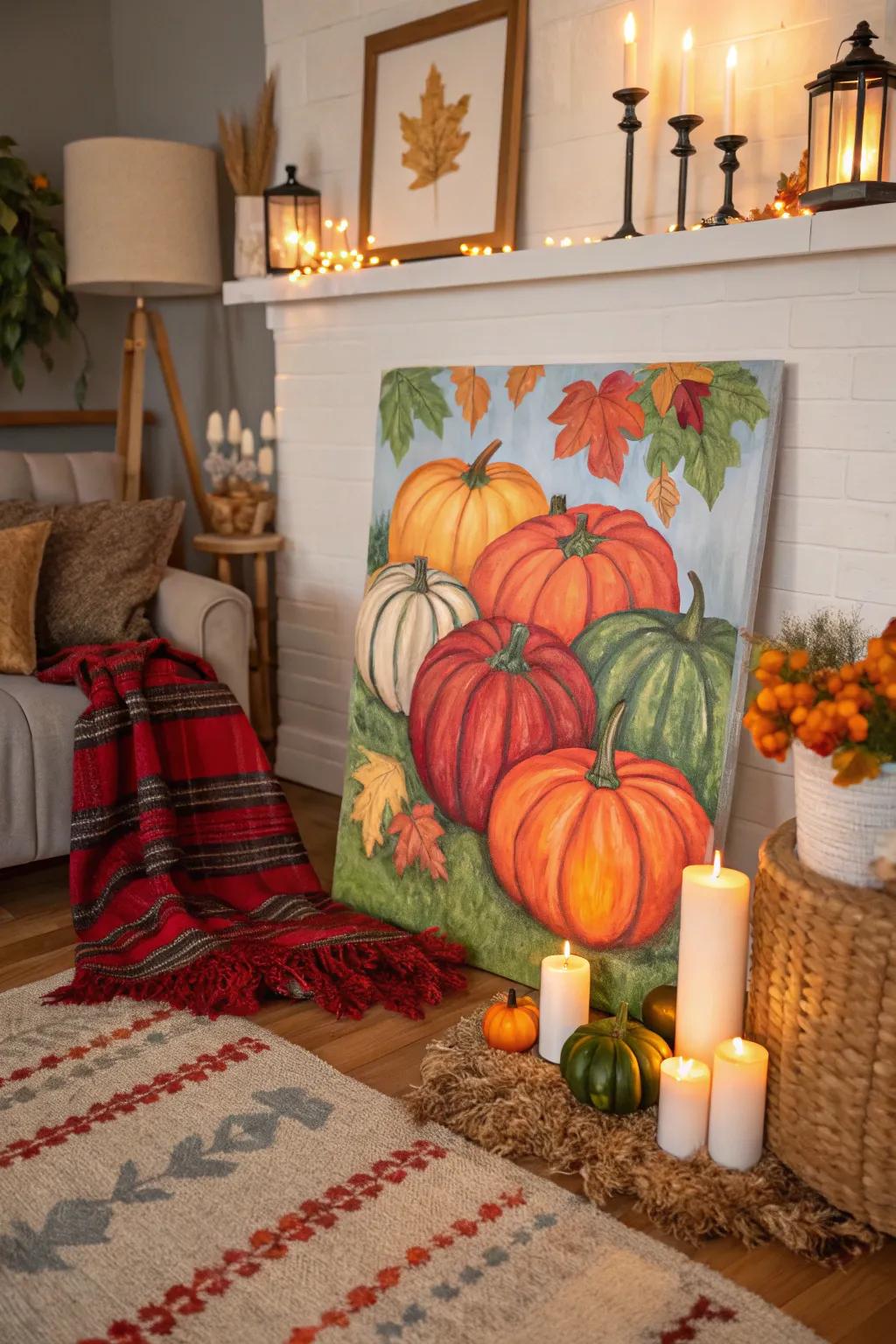 Playful gourd garden art livens up any room