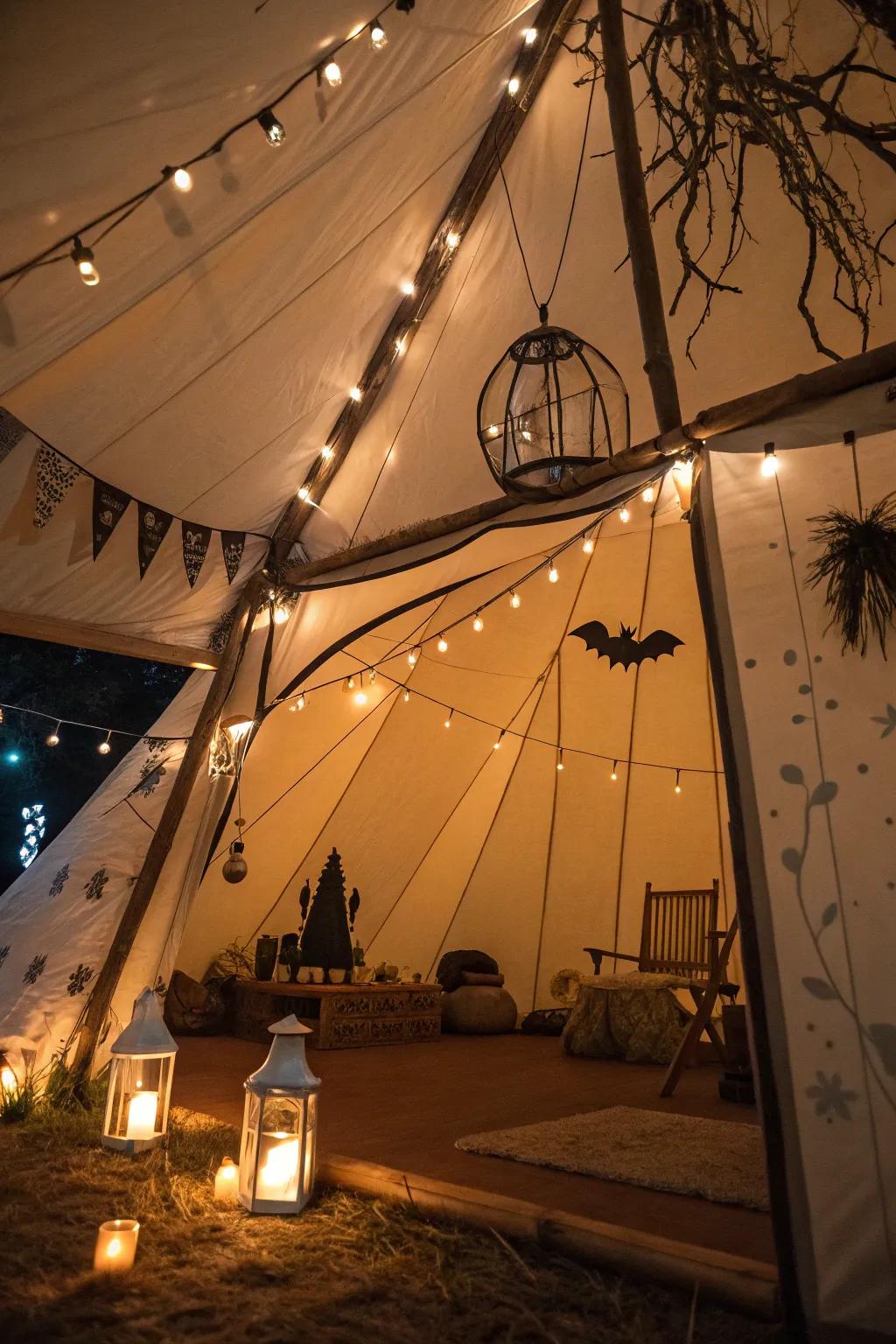 Conjure a haunting radiance by carefully positioning eerie illumination.