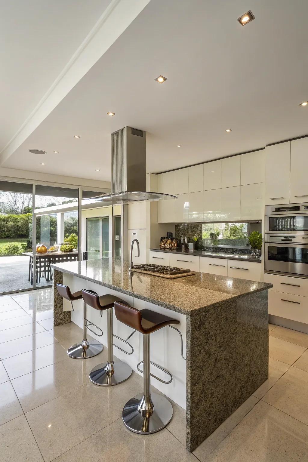 A central island that seamlessly blends style with practicality.