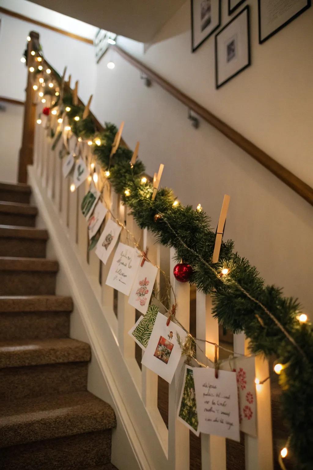 Enhance your decorations with a foliage card display.
