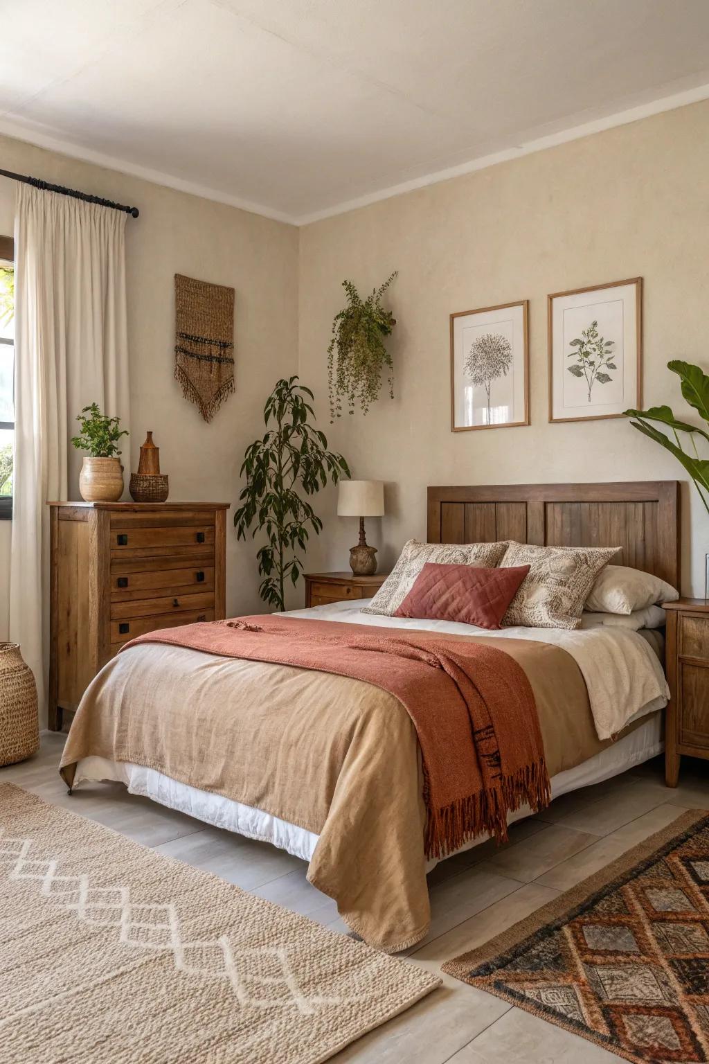 Peaceful colors for a calm setting.