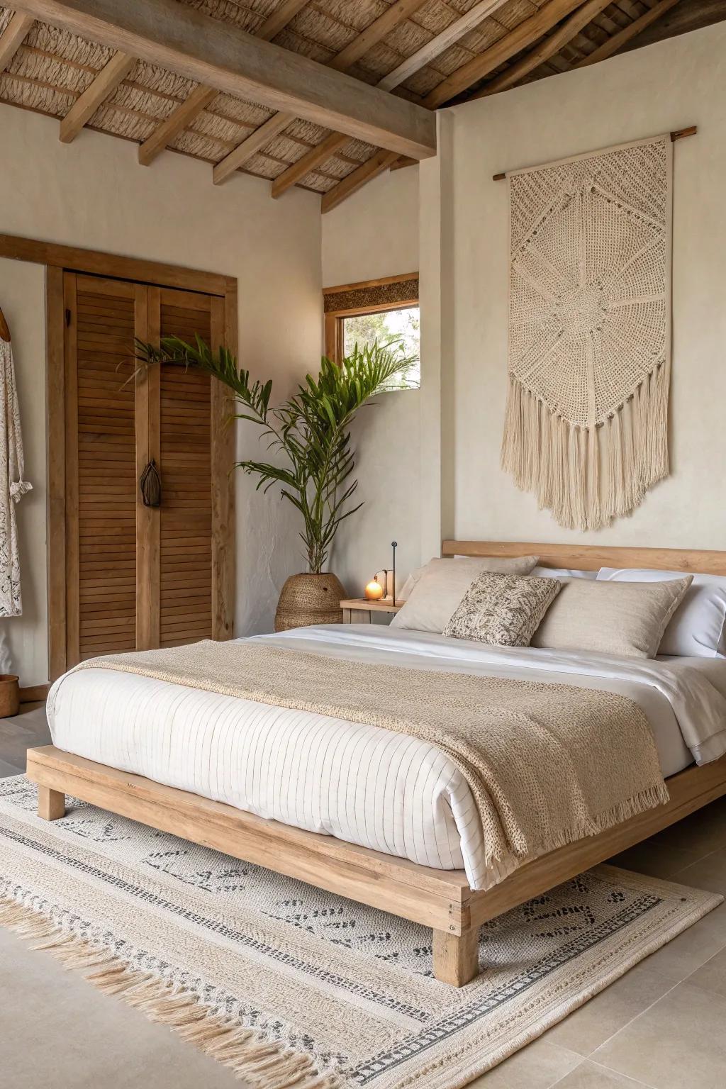 Simplicity shines in this Japandi haven, where uncluttered lines and minimalism take precedence.