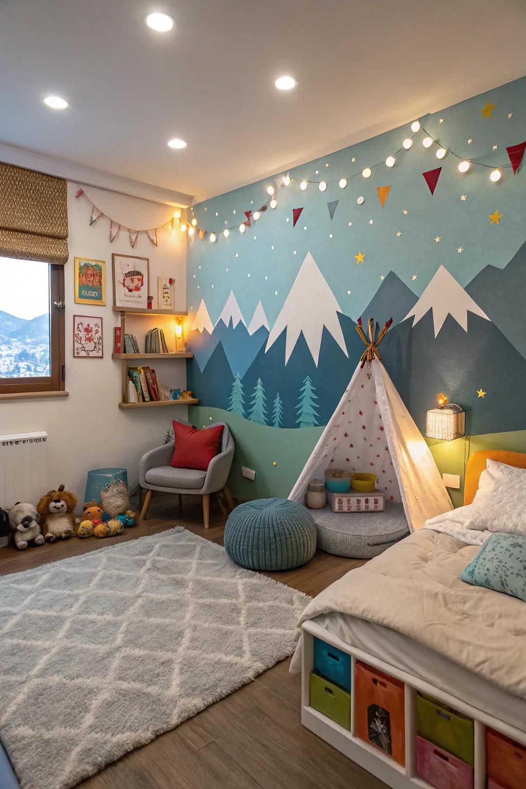 Themed walls turn a room into an adventurous world.