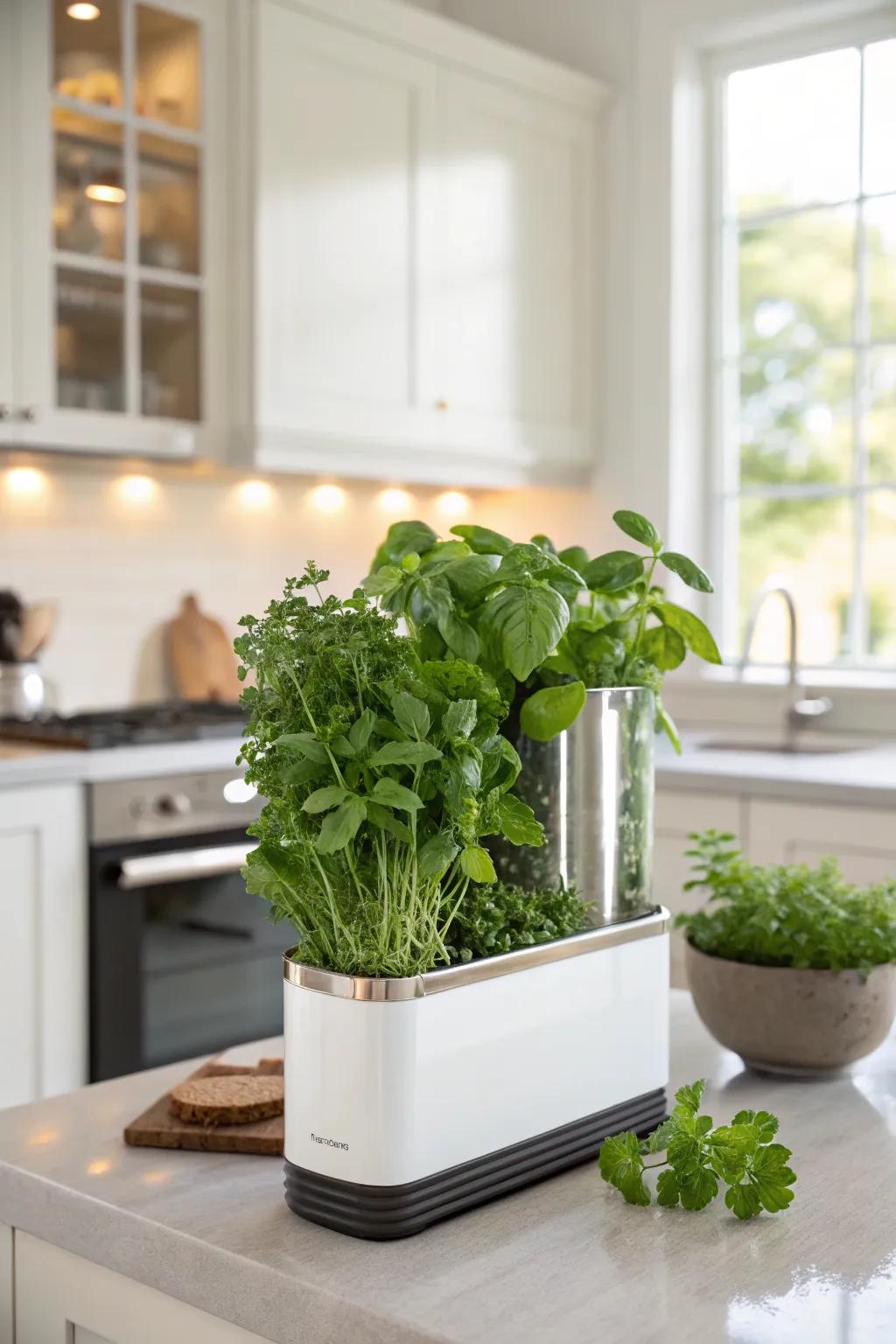 A useful herb storage container keeps herbs flavorful and fresh.