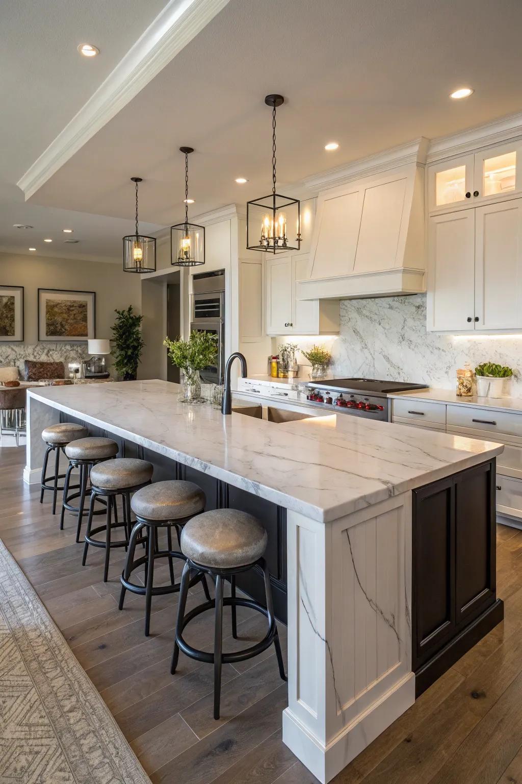 A central island can add both style and function to your kitchen.