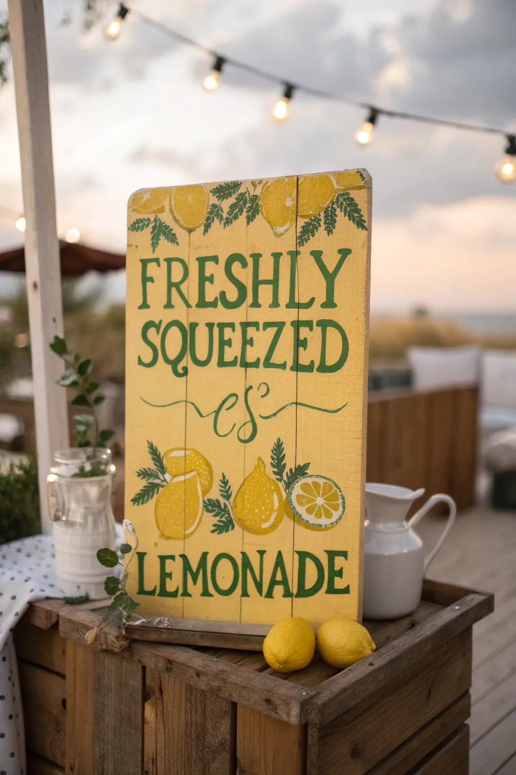 A colorful polished wood marker for a traditional appearance.