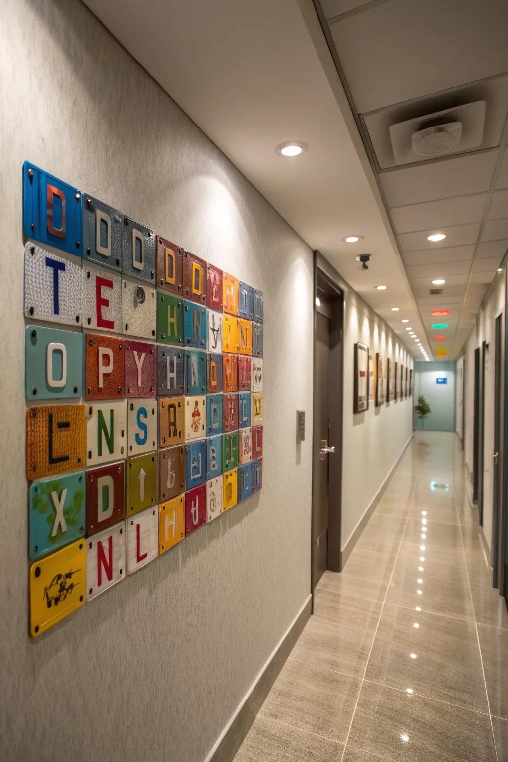 Customize your area using a metal sheet bulletin display.