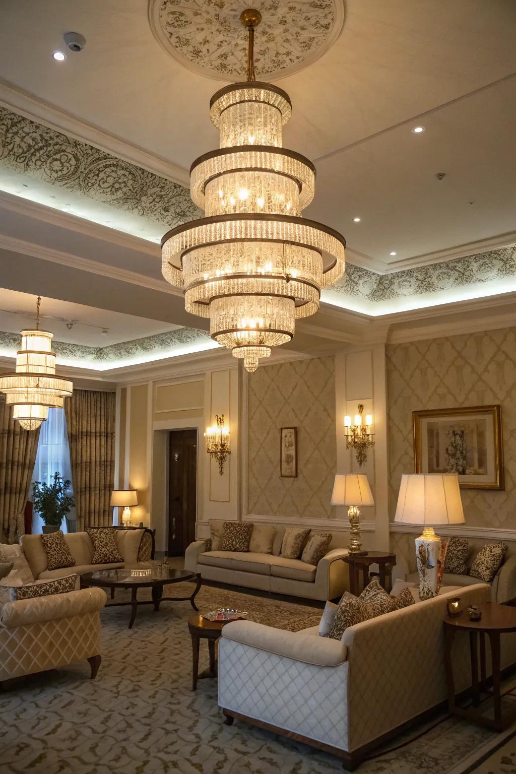 Layered lighting with multi-light fixtures enriches depth and coziness.