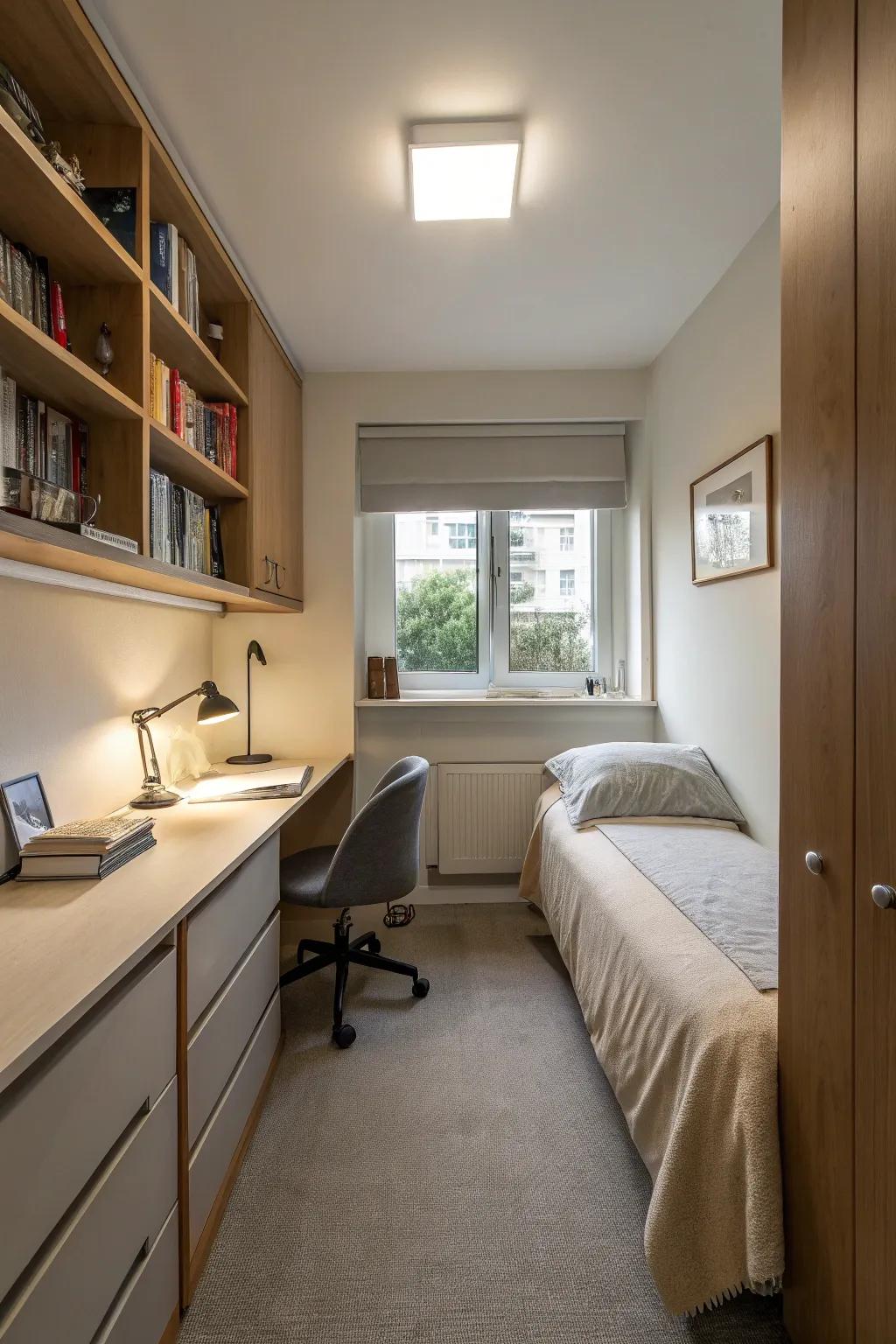 Create distinct zones in your room to maximize its functionality.