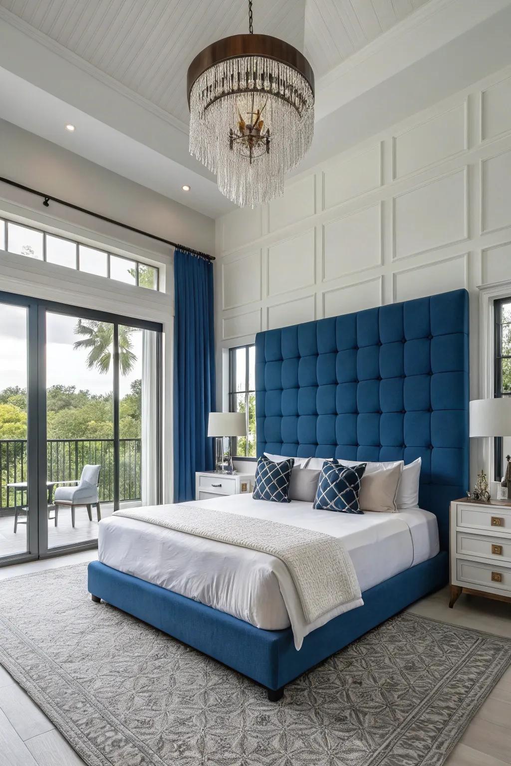 Let a vibrant wall color make your headboard wall the main attraction in your bedroom.