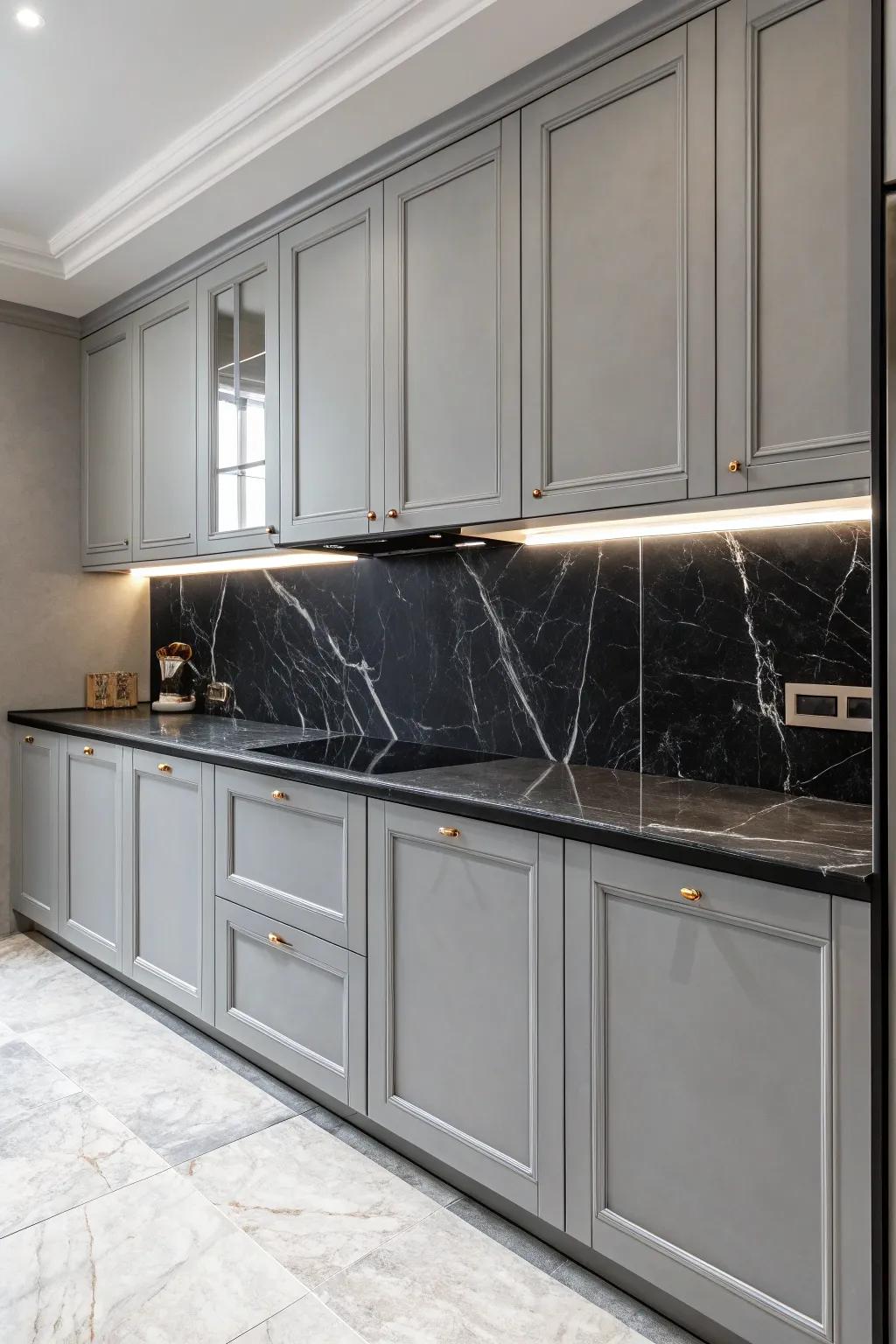 Create impact with bold countertops.