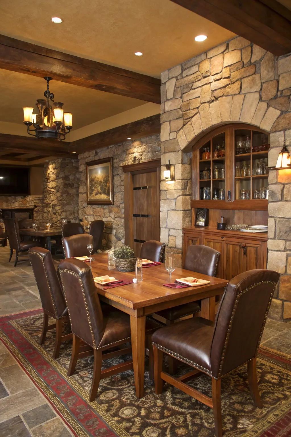 Natural materials enhance the warmth of a southwestern-inspired room.