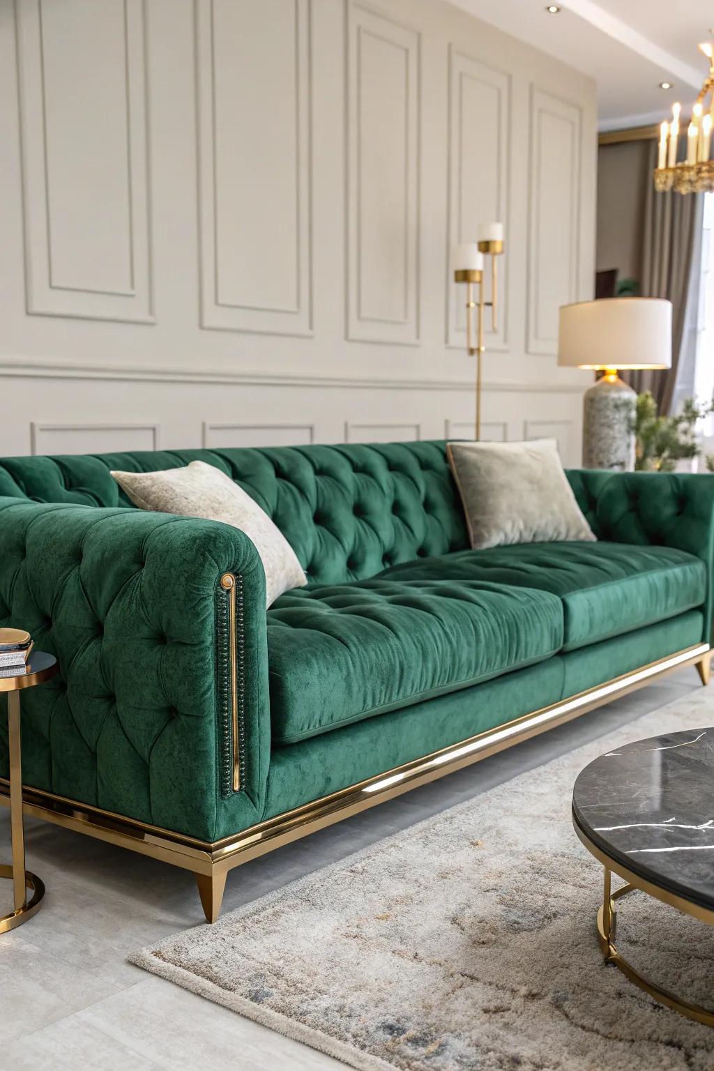 Lavish upholstery renders your area welcoming and snug.