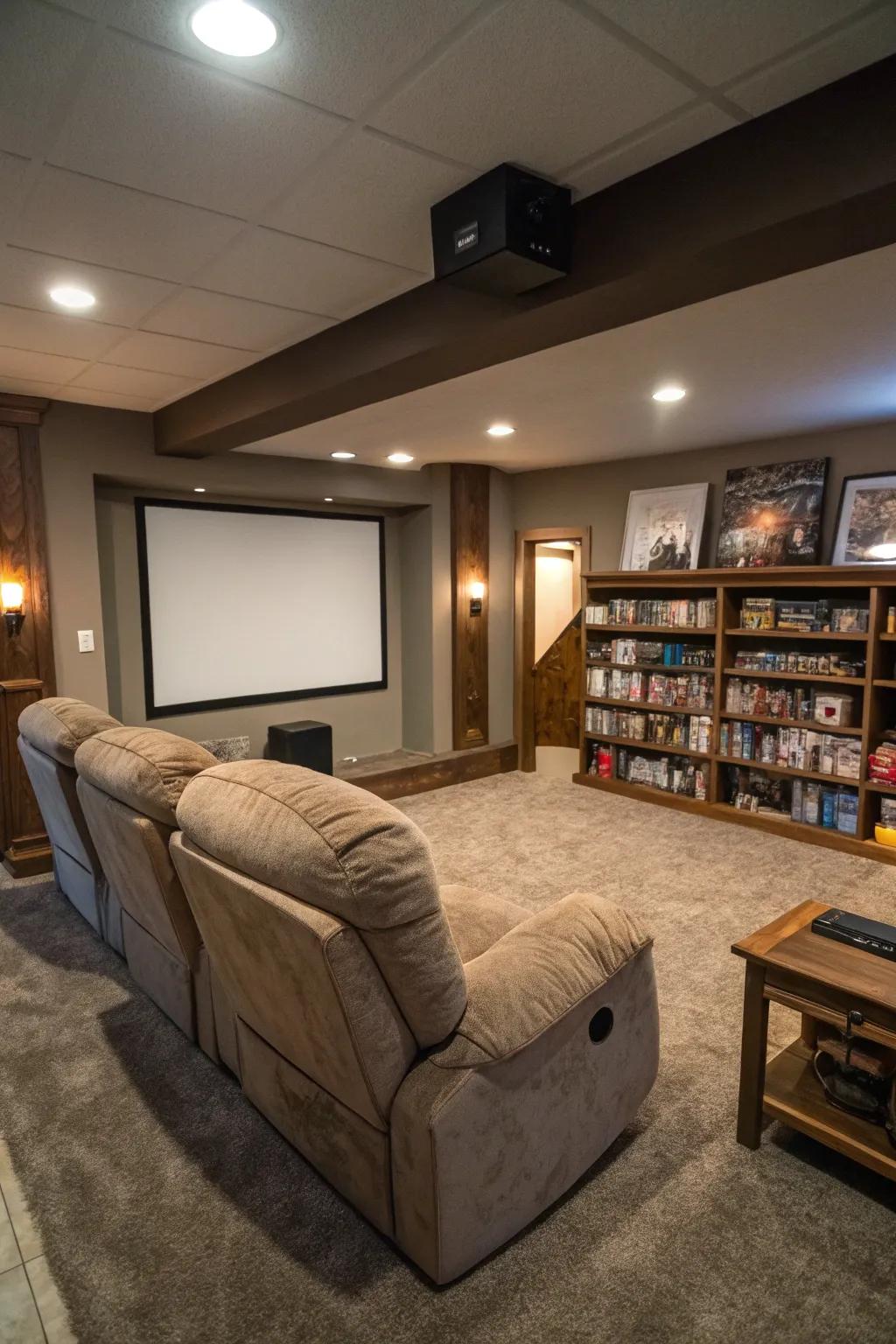 Any room is transformed into a cinematic haven by a large screen.