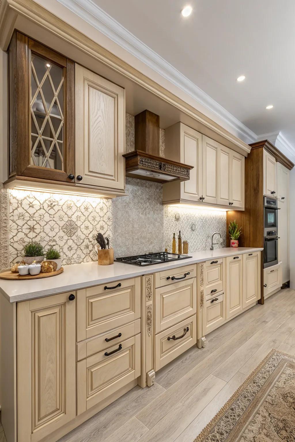 Subtle beige tones bring comfort and warmth to your kitchen.