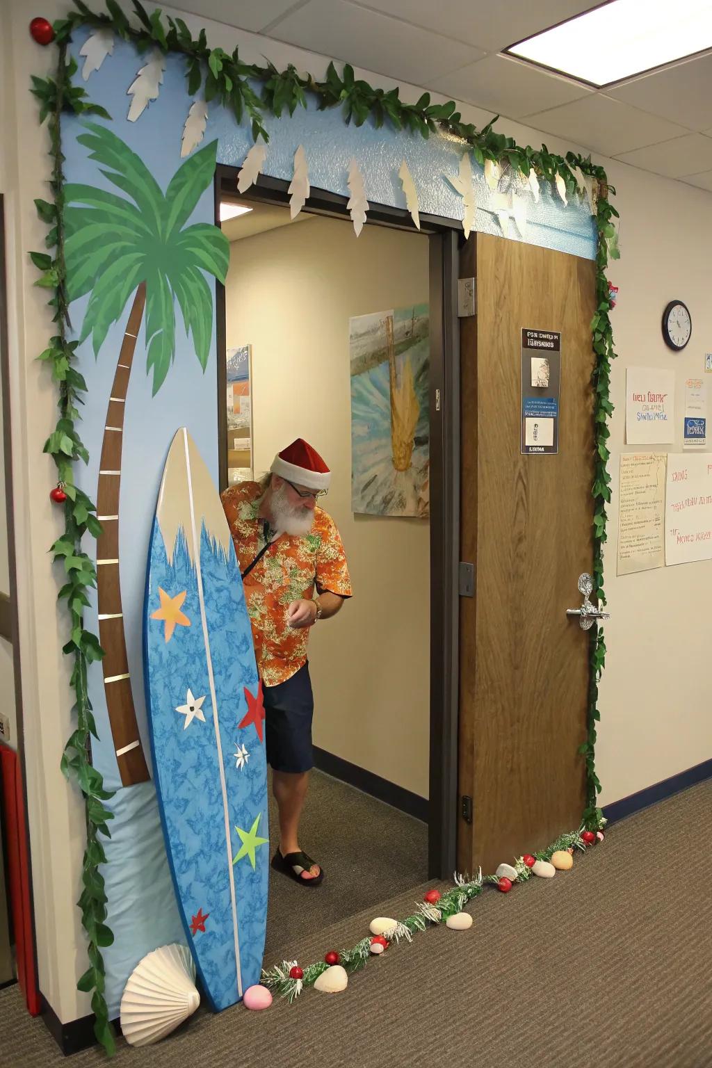 Santa takes a breather from the North Pole for a bright, sun-drenched holiday.