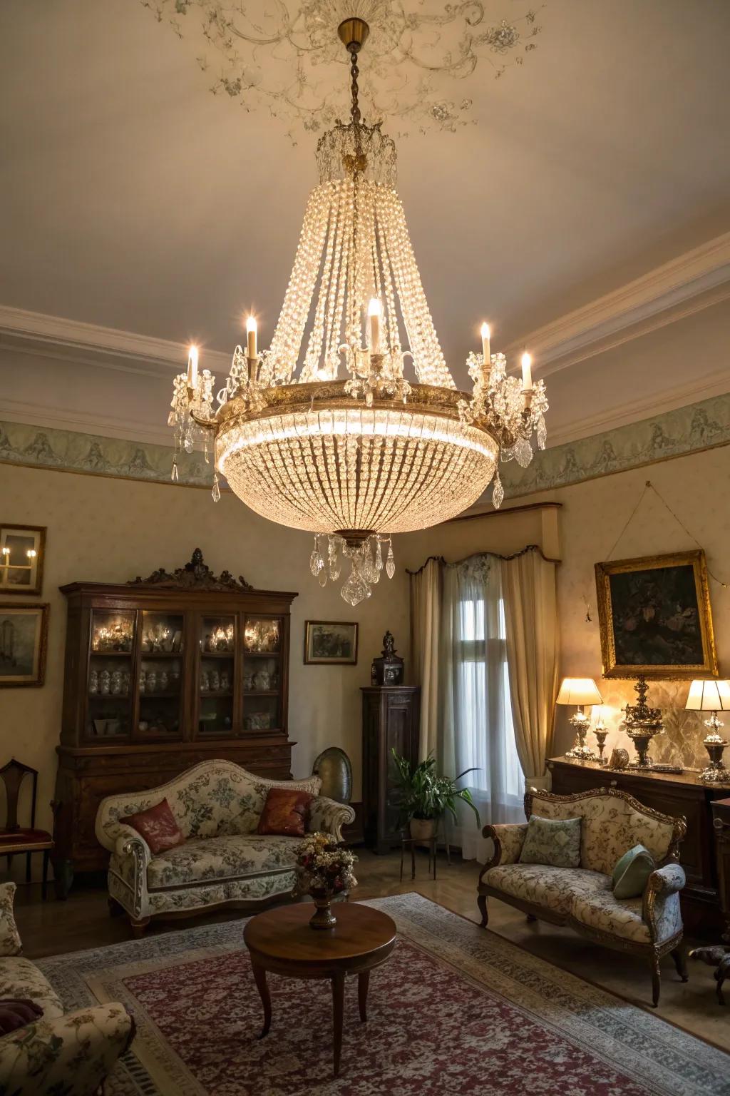 Classic lighting introduces grandeur and coziness to your space.