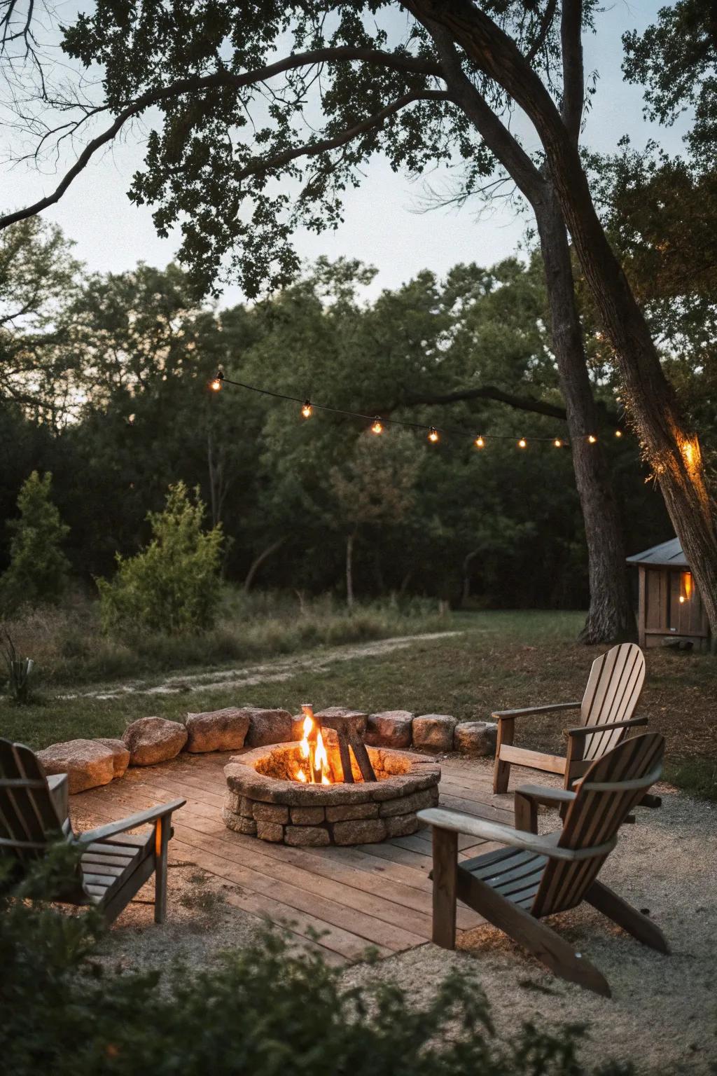 Enhance your outdoor zone with a basic hearth.