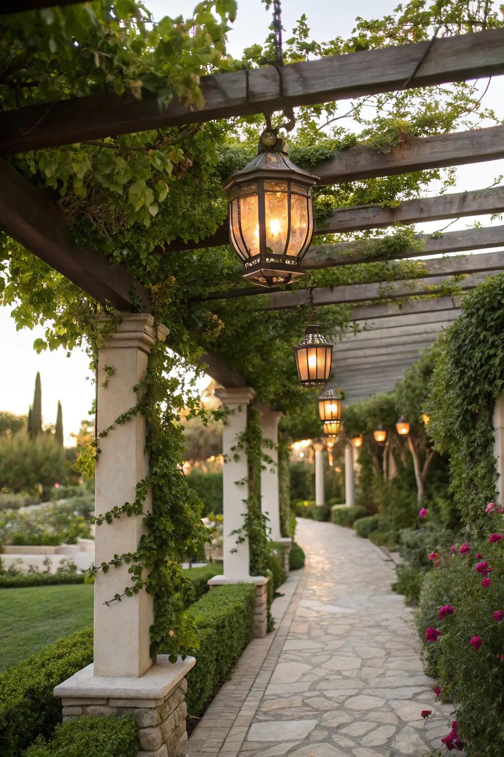 Lanterns inject sophistication into your outdoor sanctuary.