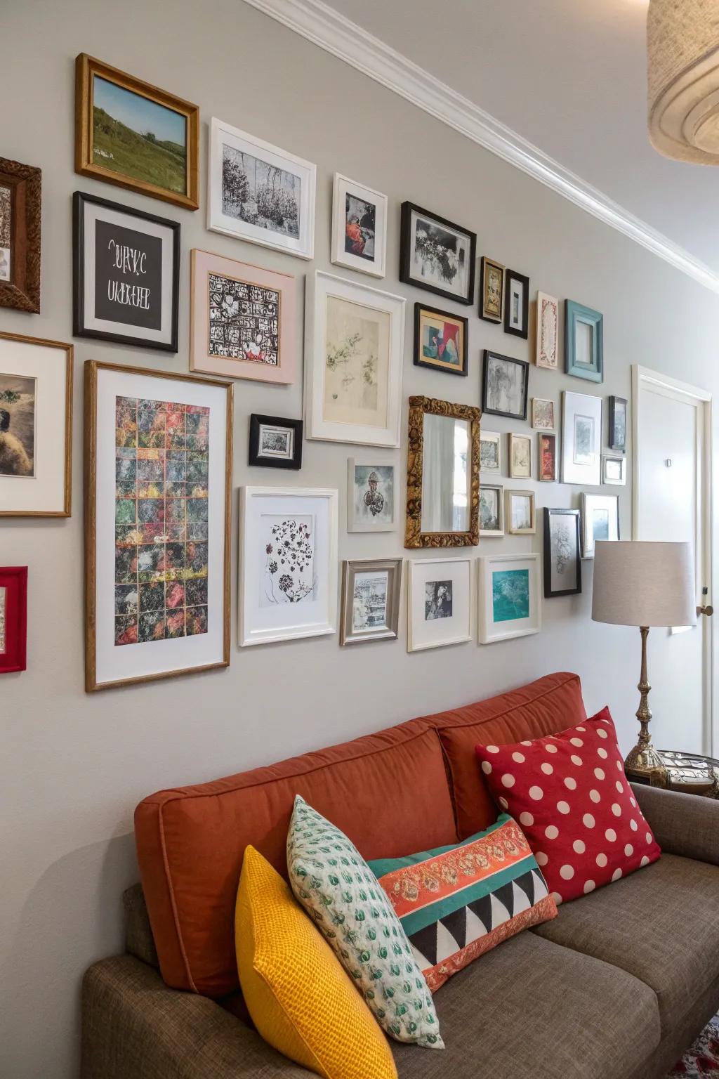 A diverse collection of frames adds comfort and distinctiveness to your home.