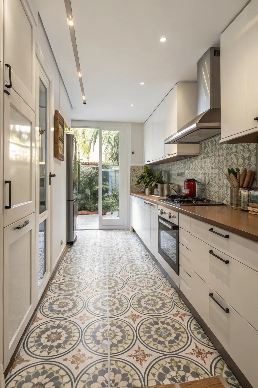 Tiles offer a mix of resilience and design adaptability in kitchens.