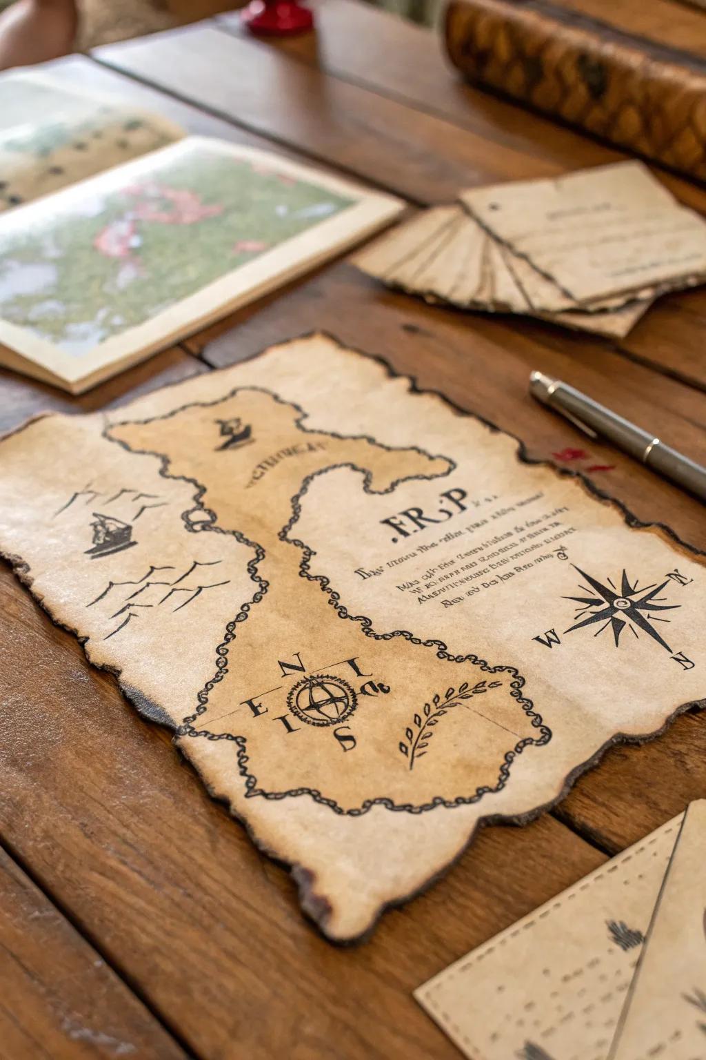 Ignite thrill with cryptic maps leading to treasures.