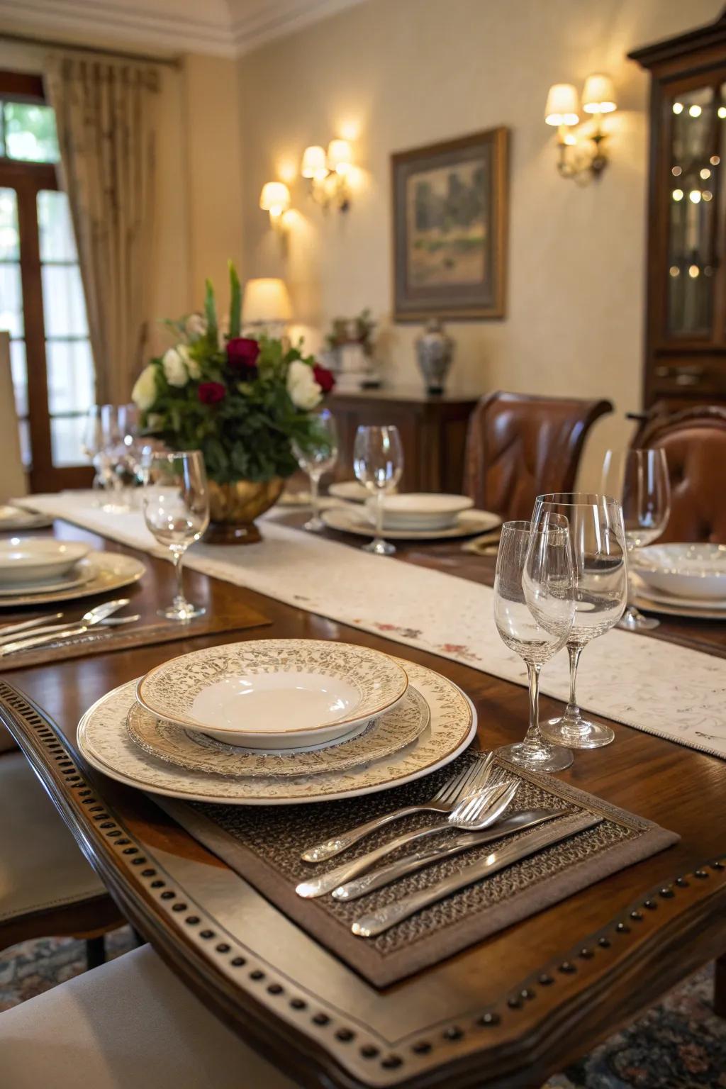 Achieve a sophisticated table setting with refined placemats.