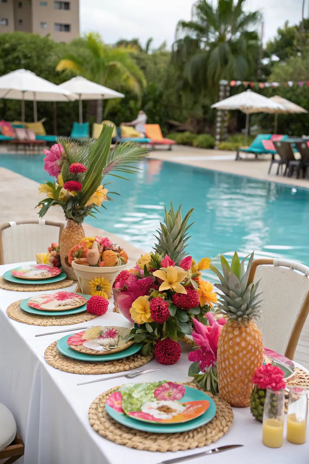 Coordinated table settings infuse character into the event.