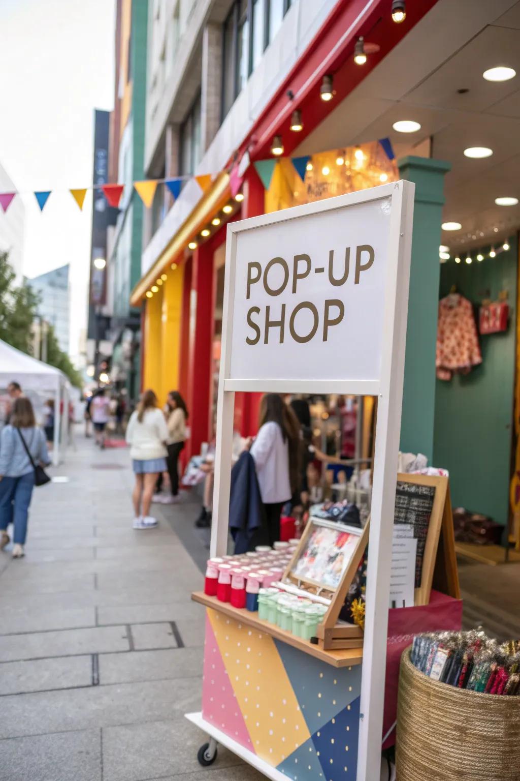 Striking typography sign that distinctly communicates the shop's identity and products.