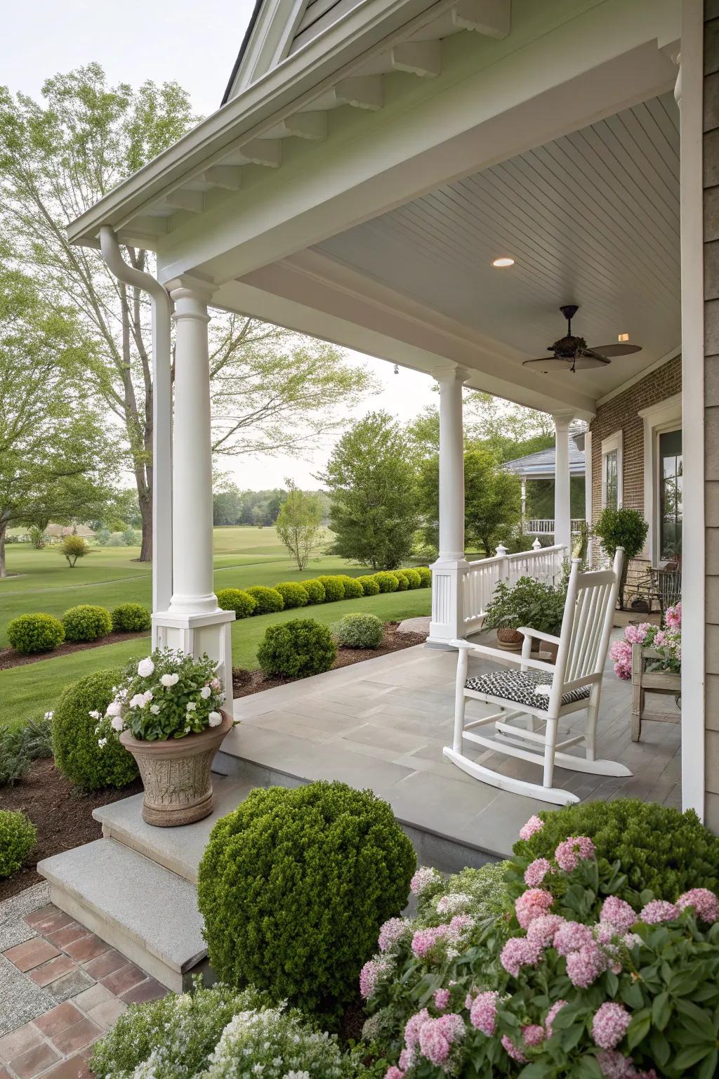 Ageless beauty featured in a triangular roof design.