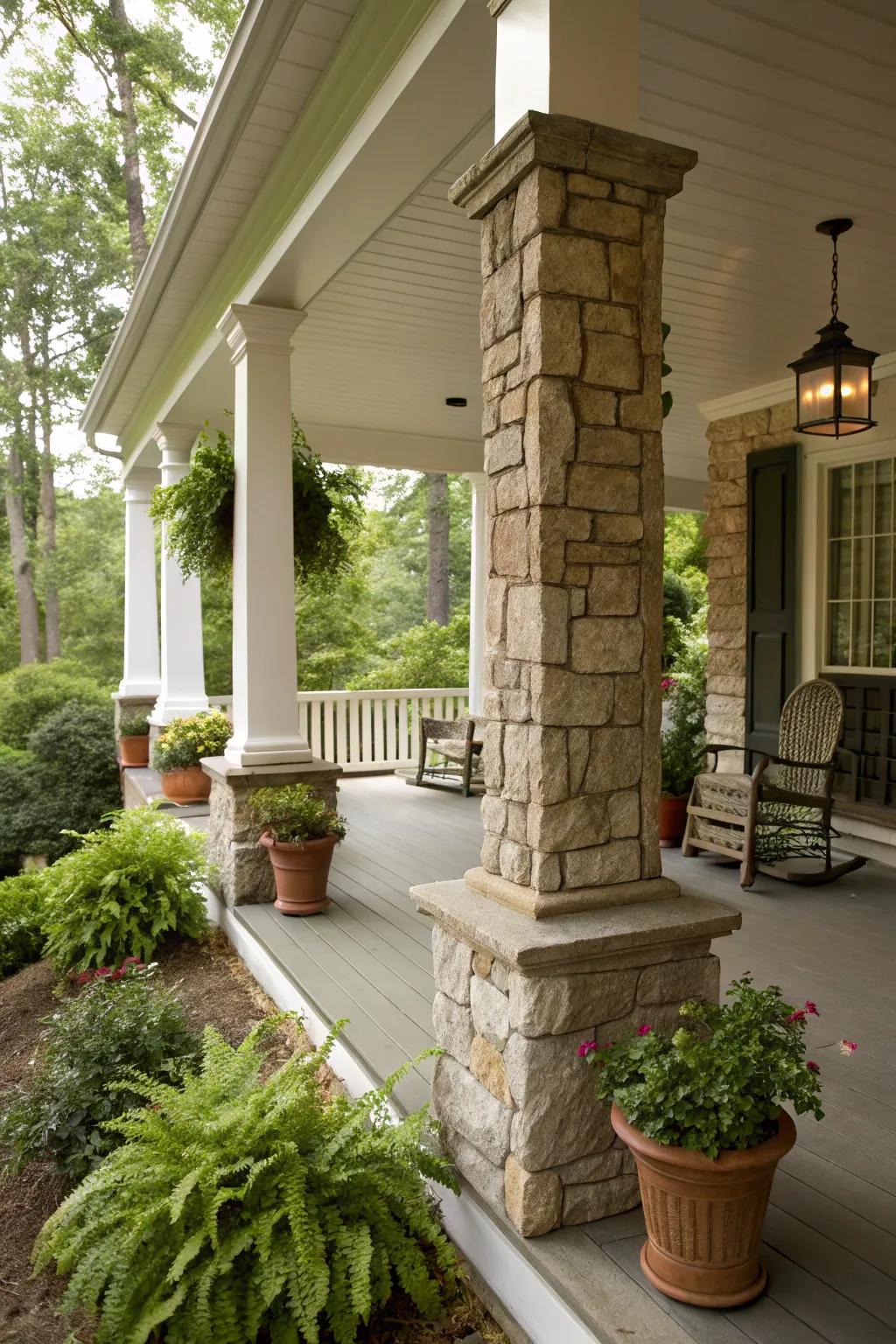 Stone foundations offer refinement and strength.
