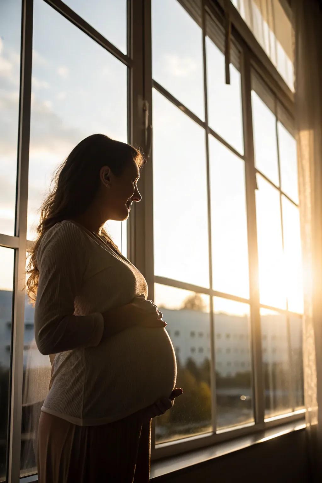 To capture that pregnancy glow, natural light will be your greatest asset.