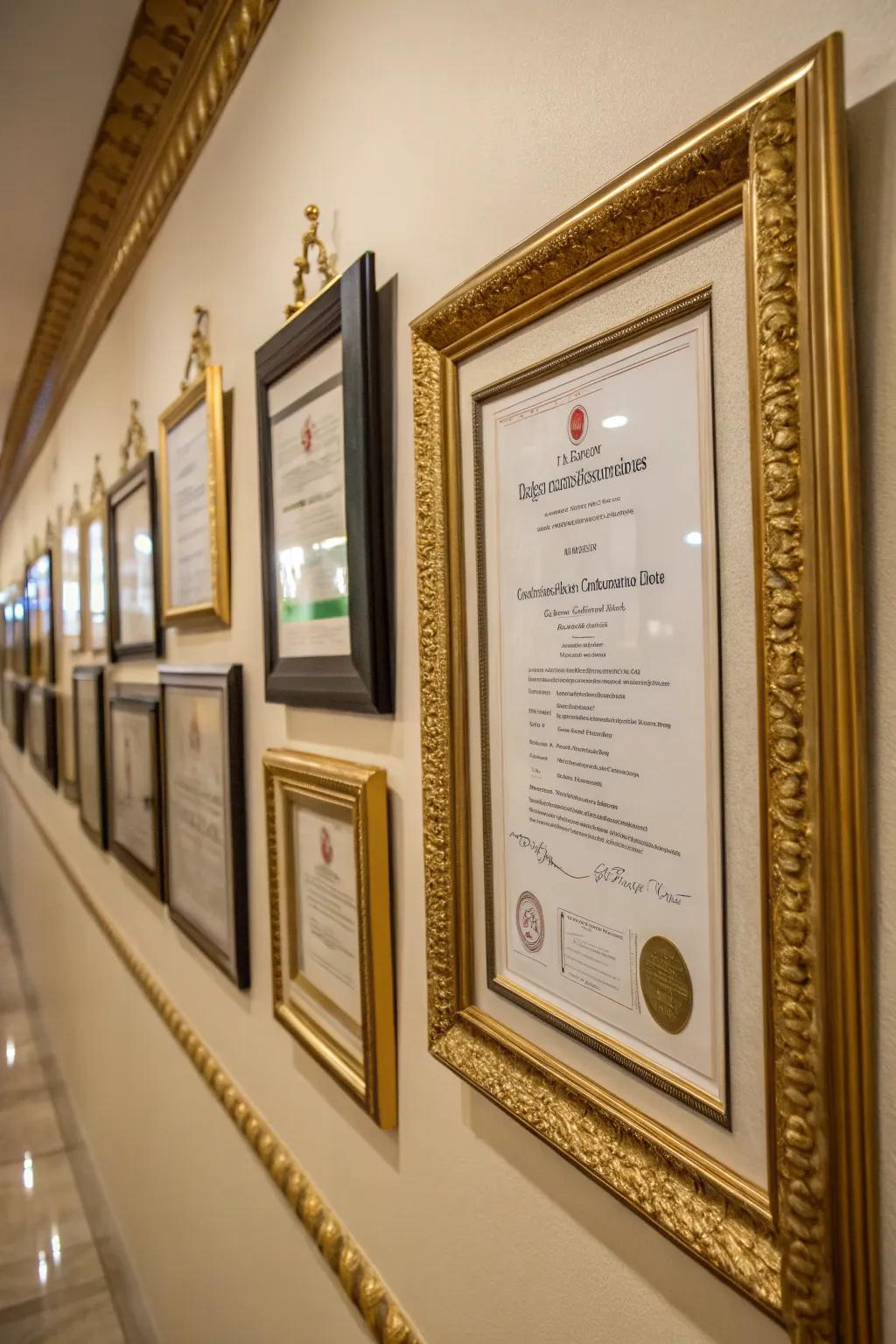 Encase accomplishments to celebrate them elegantly.
