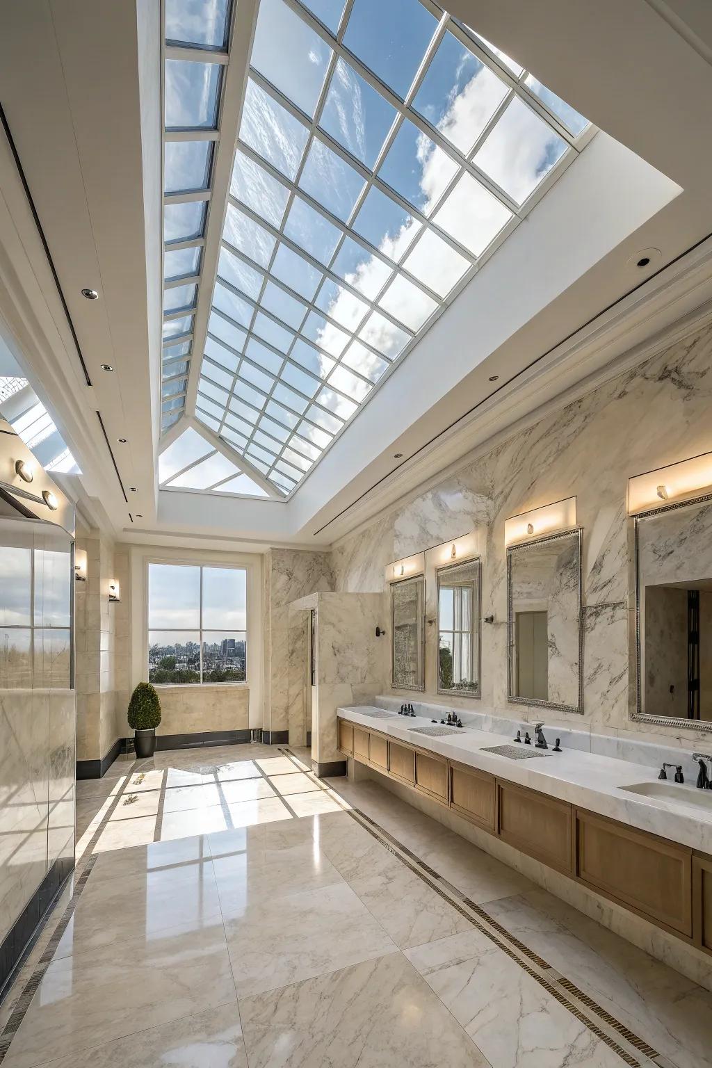 A radiant bathroom where natural light accentuates the room's elegance.