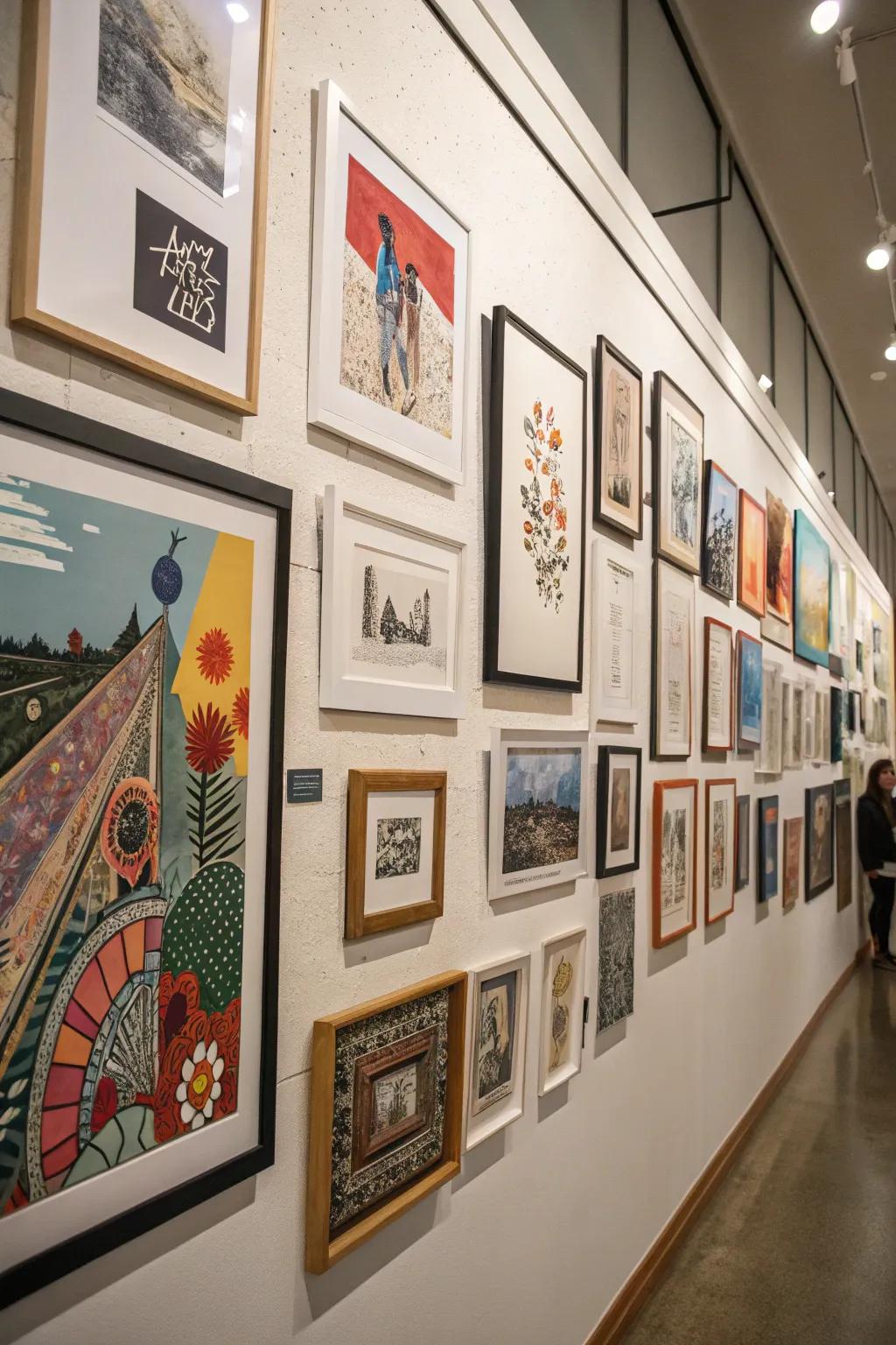 An art wall injecting personality and elegance into the space.