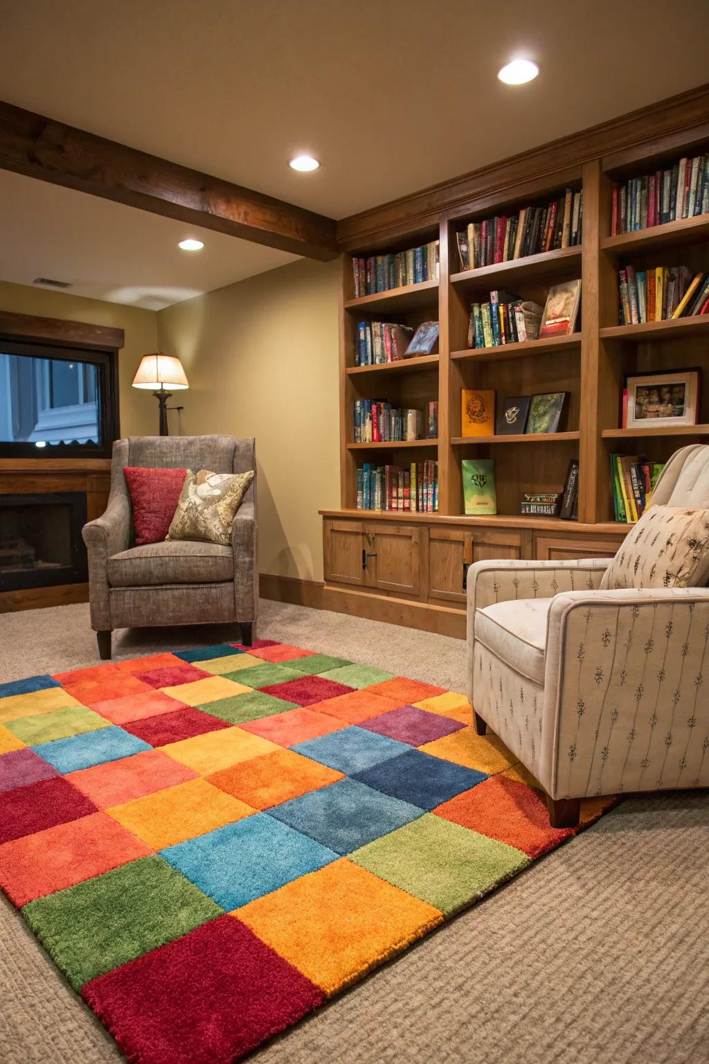 Rugs are perfect for setting apart different zones in open-plan areas.