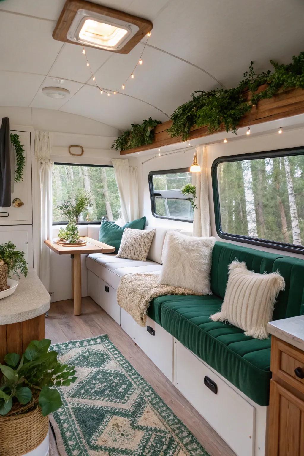 Subtle and organic hues cultivate a calming and attractive setting.