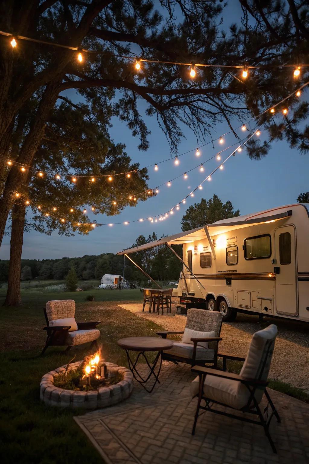 String lights make your outdoor evenings magical.