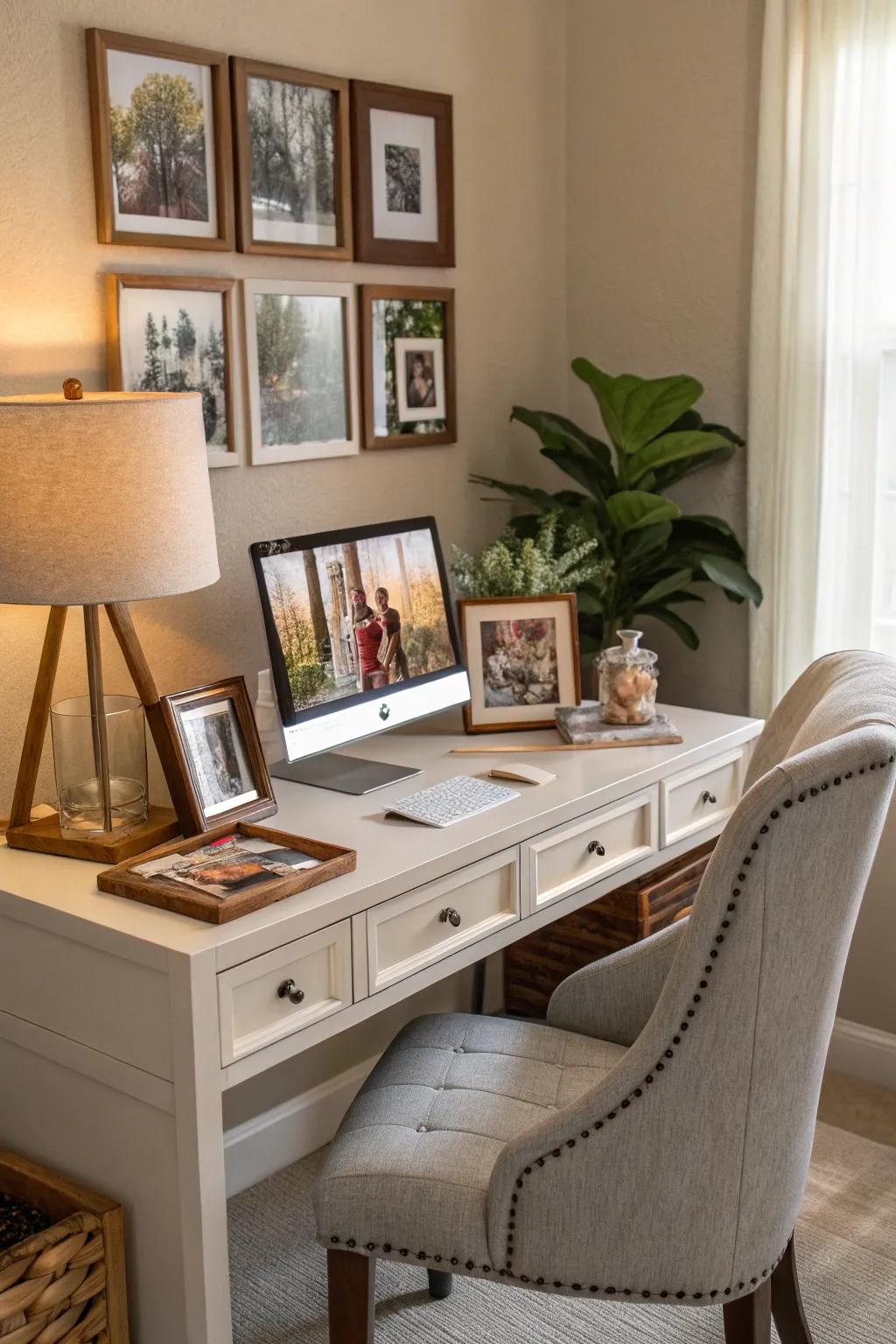 Custom frames with names adding personal details to school photos.