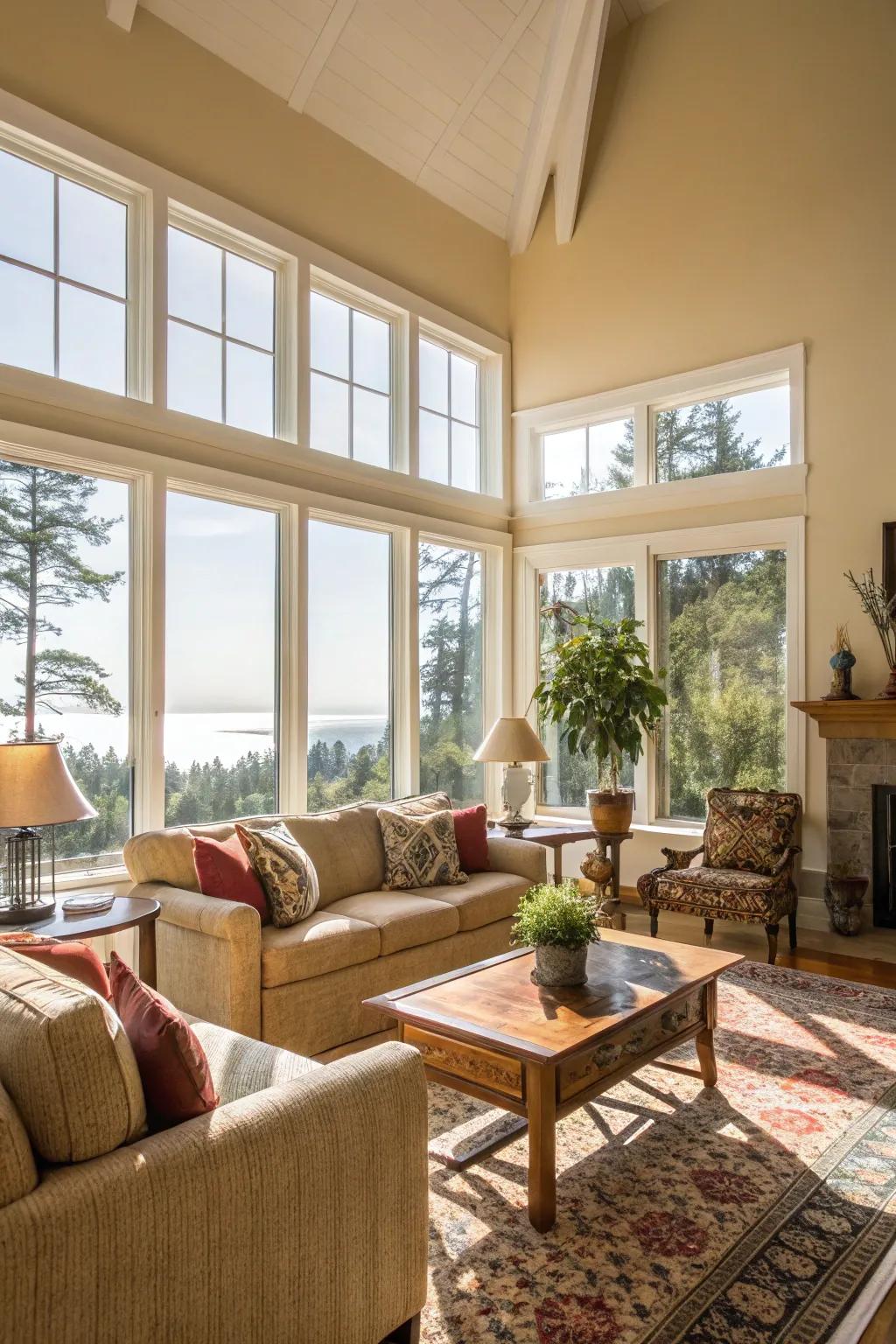 Expansive windows turn your second living room into a radiant sanctuary.