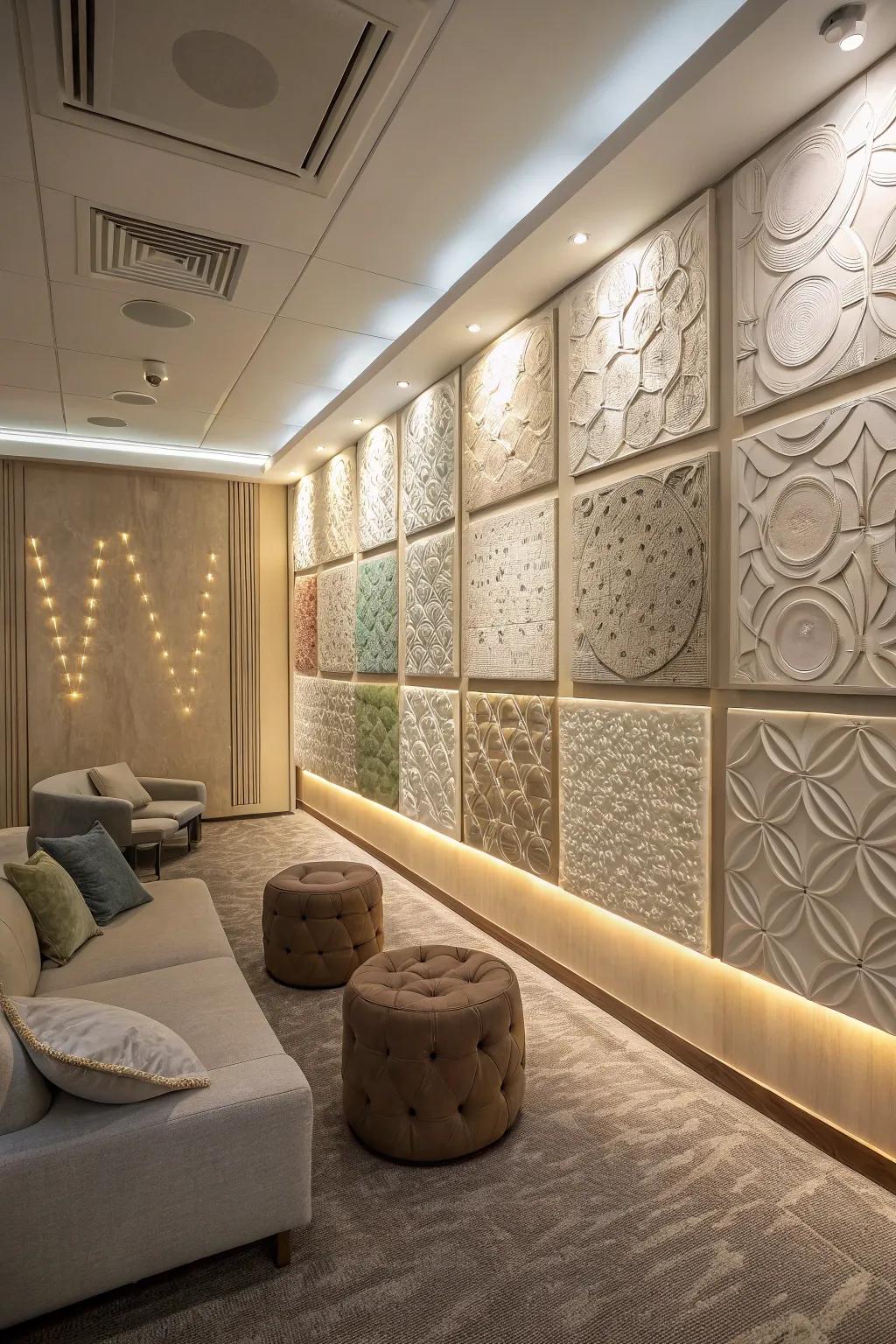 Interactive walls that beckon touch and discovery.