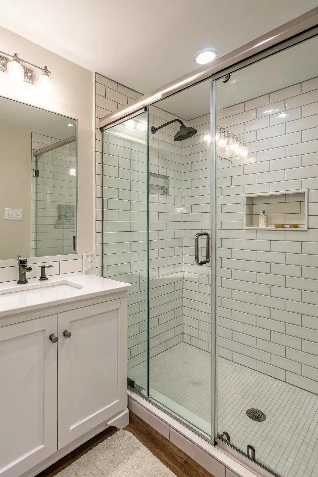 The sleek and modern appeal of clear glass.