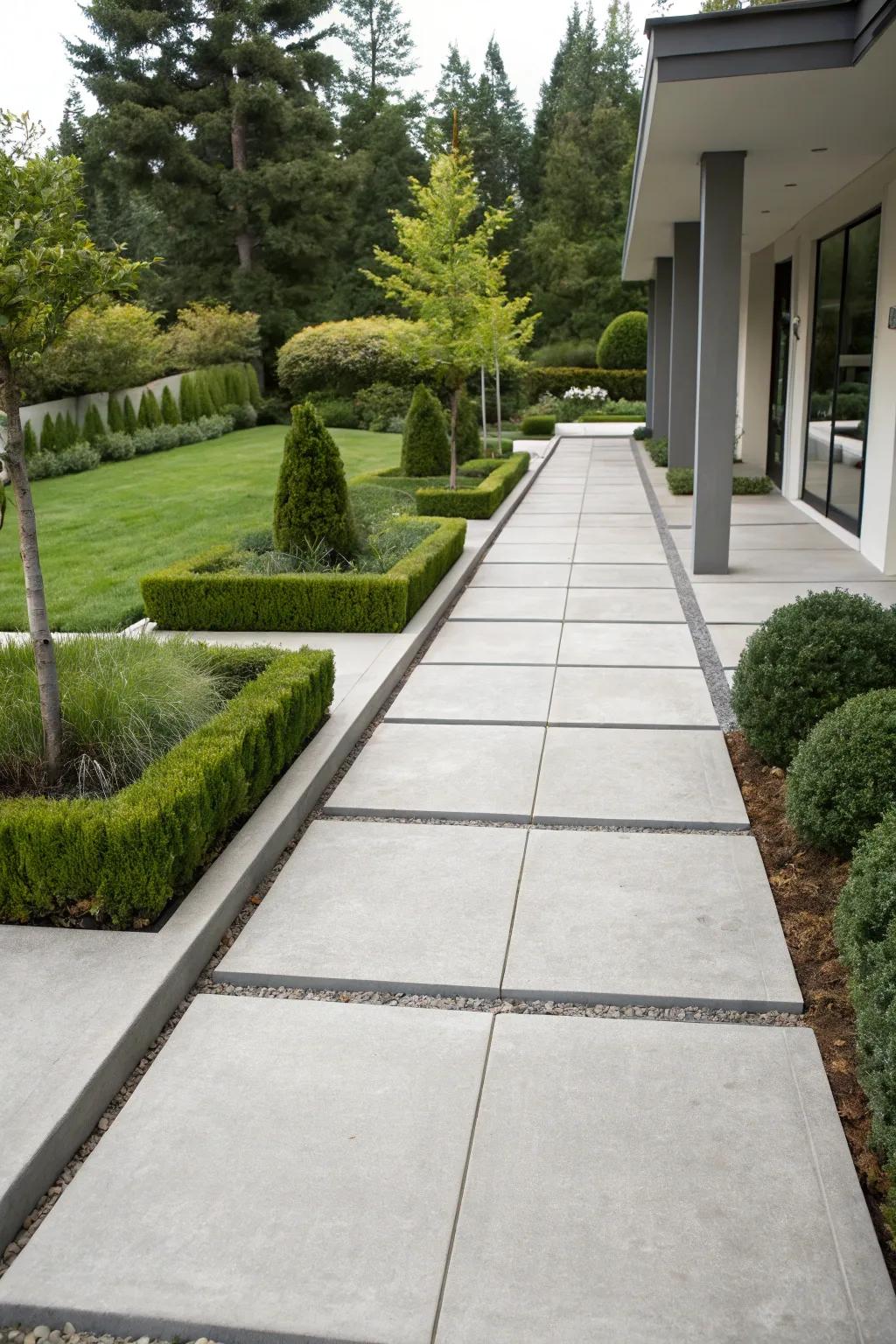 Refined and modern concrete panels for a contemporary sensation.