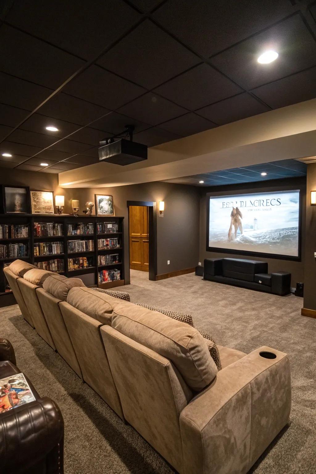 Enjoy movie nights in your personal home theater.