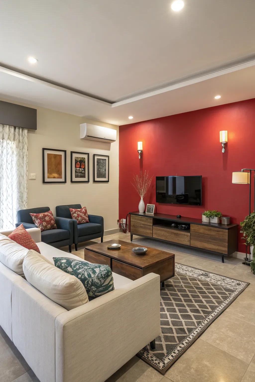 Create an impact with a striking wall feature.