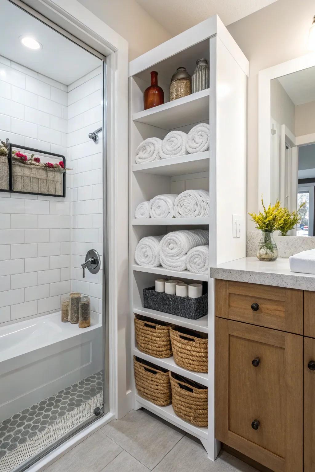 Visible shelves mix how well something works with how it looks.