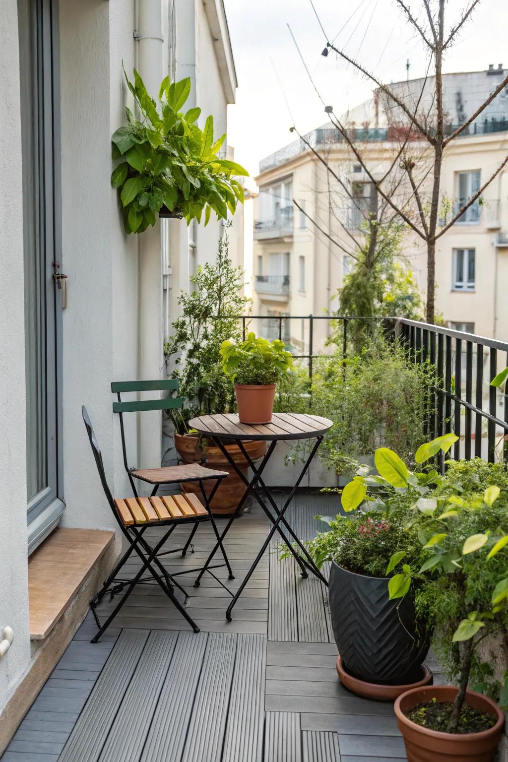 Space-saving furniture ensures your deck remains inviting and clutter-free.