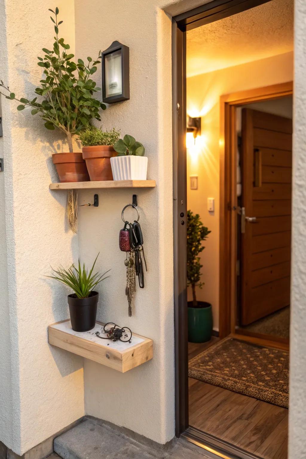 A simple wall shelf that maintains a clean and elegant appearance.