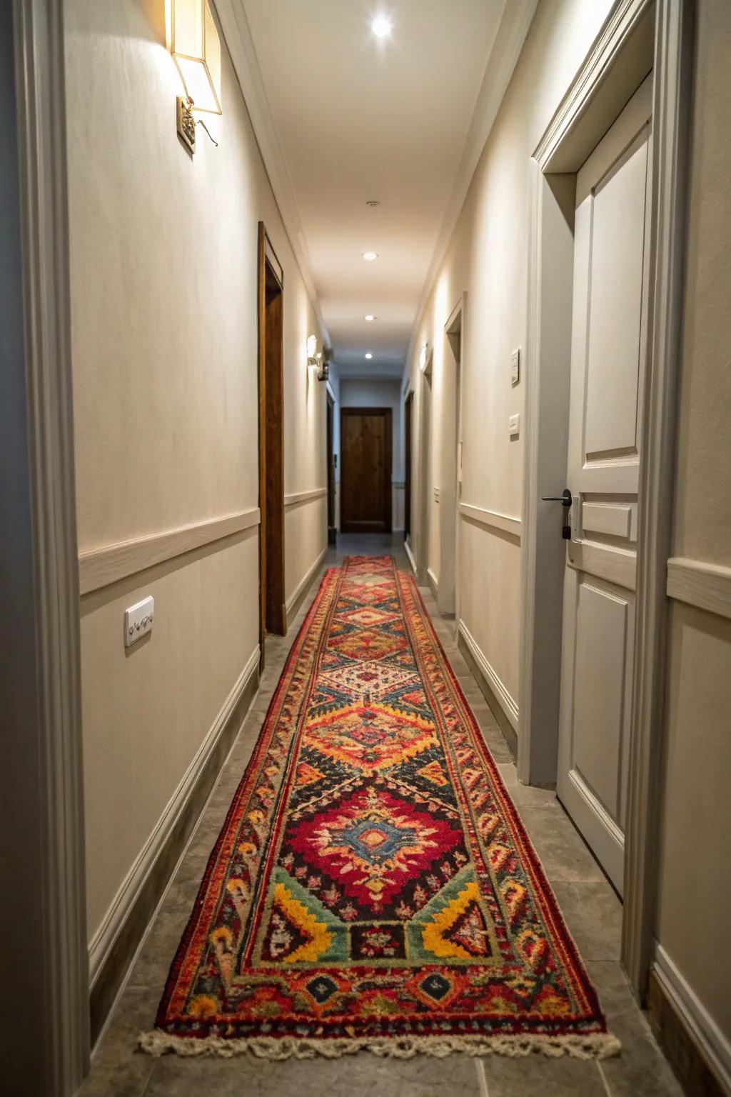 Floor runners are ideal for bringing both warmth and a dash of style to those narrow hallways.